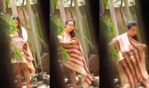 Desi Wife Bathing Capture